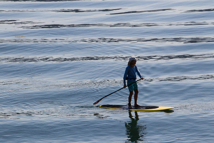 paddle boarder on Columbia River